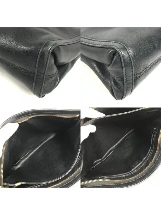 Celine Clutch Logo Leather Black - Picture 8 of 9